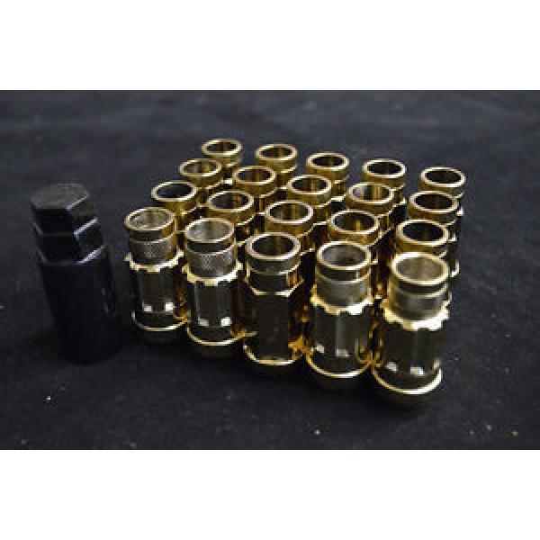 NNR EXT STEEL LUG NUTS W/ LOCK FOR HONDA AND ACURA 12X1.5 GOLD NNR-LN-SWL1215GD #1 image