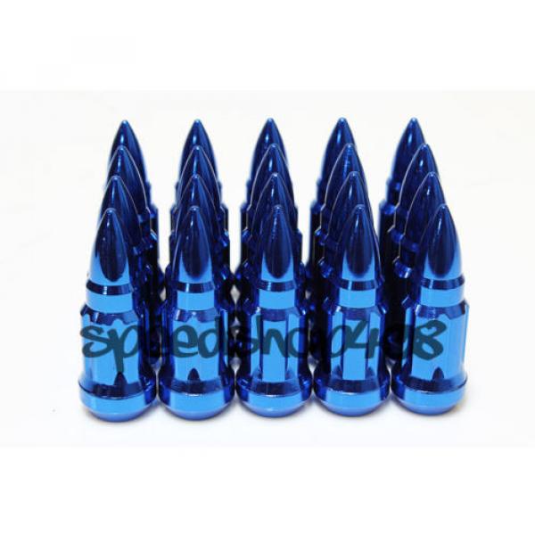 Z Racing Blue Bullet 57mm 12X1.5 Steel Lug Nuts Key Tuner Close Extended #1 image