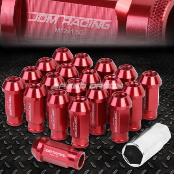 20X 50MM RIM ANODIZED WHEEL LUG NUT+ADAPTER KEY FOR IS250 IS350 GS460 RED #1 image