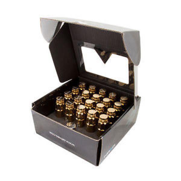 NRG 21 Pc Set Chrome Gold Steel Locking Lug Nuts M12 x 1.25 Dust Cover Socket #1 image