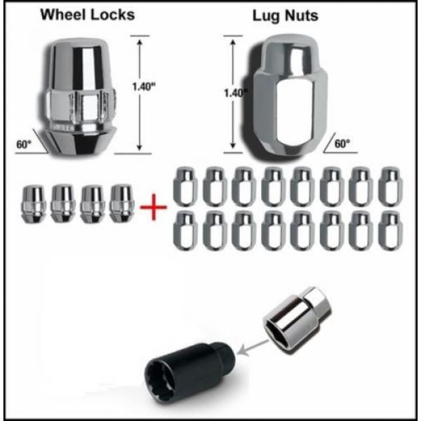 Gorilla 71733 Acorn Chrome Lug Nut and Lock System 12mm x 1.50 Thread Size #1 image