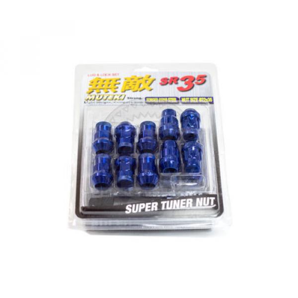 MUTEKI SR35 LUG NUTS STEEL BLUE 12X1.5 16 PCS + 4 LOCKS CLOSE END 35MM TUNER 20 #2 image