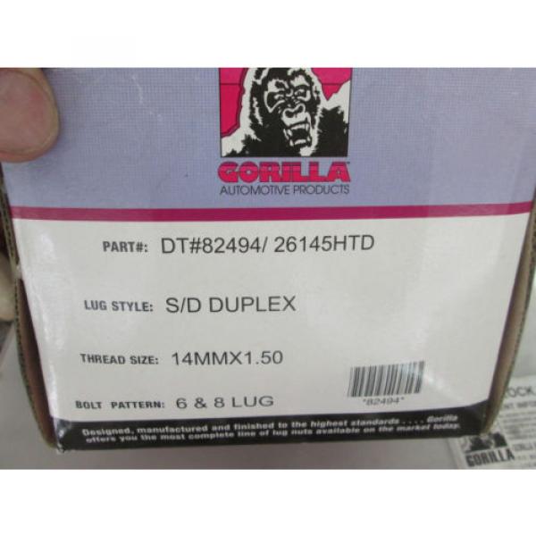 GORILLA LUG NUTS 14 mm x 1.50 S/D DUPLEX 6 &amp; 8 LUG  Wheel Lock 32 pcs with key #2 image