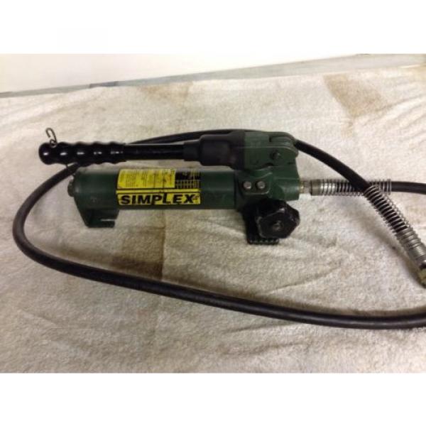 Simplex P 22 10,000 PSI 2 Stage Hydraulic w/ 6&#039; hose Enerpac Pump #1 image