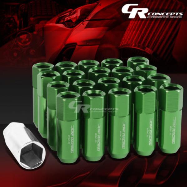 FOR DTS/STS/DEVILLE/CTS 20X EXTENDED ACORN TUNER WHEEL LUG NUTS+LOCK+KEY GREEN #1 image