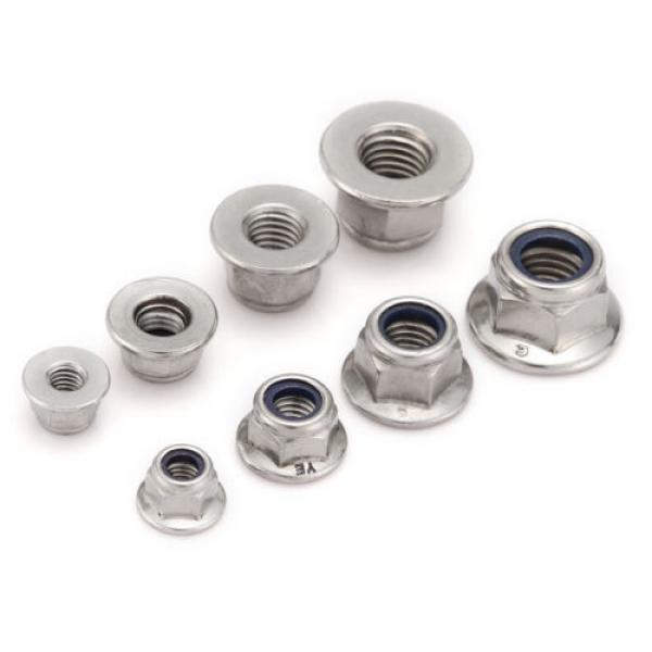 M4/M5/M6/M8/M10/M12 A2 Stainless Steel Metric Hex Flange Stop Lock Nut DIN 6926 #1 image