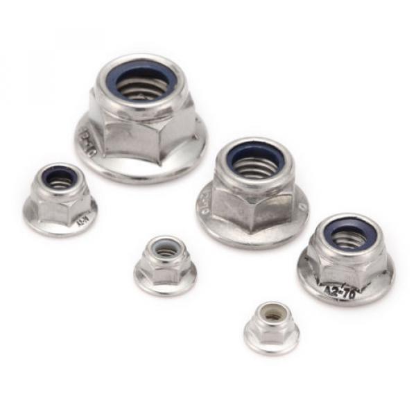 M4/M5/M6/M8/M10/M12 A2 Stainless Steel Metric Hex Flange Stop Lock Nut DIN 6926 #3 image