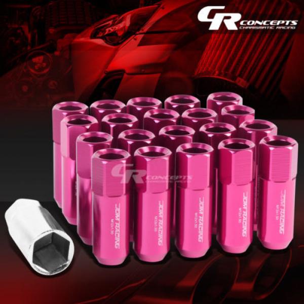 FOR IS250/IS350/GS460 20X RIM EXTENDED ACORN TUNER WHEEL LUG NUTS+LOCK+KEY PINK #1 image