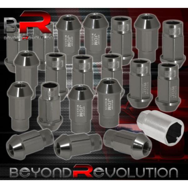 For Toyota 12Mmx1.5Mm Locking Lug Nuts Car Open Extended Aluminum Kit Gunmetal #1 image