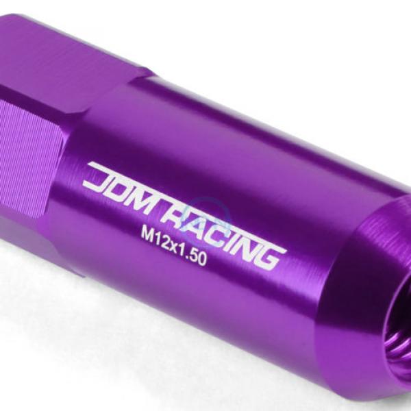 20pcs M12x1.5 Anodized 60mm Tuner Wheel Rim Locking Acorn Lug Nuts+Key Purple #2 image