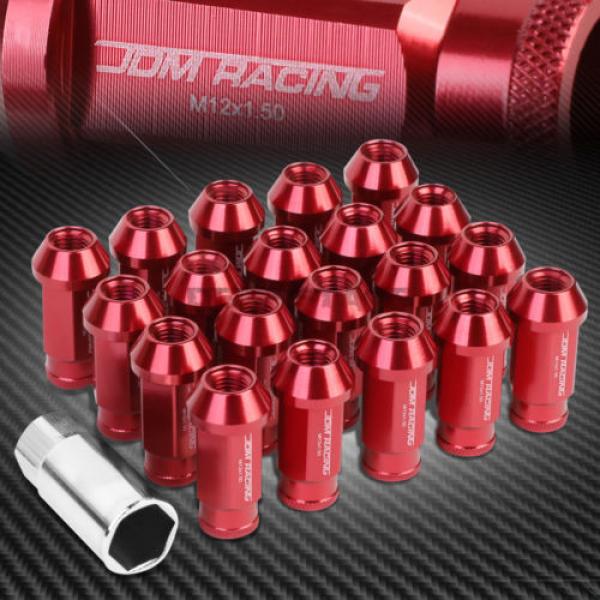 FOR DTS STS DEVILLE CTS 20 PCS M12 X 1.5 ALUMINUM 50MM LUG NUT+ADAPTER KEY RED #1 image