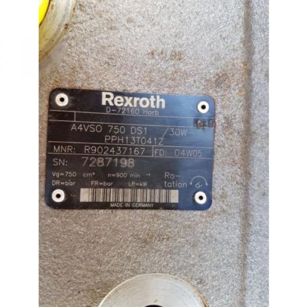 New Rexroth Hydraulic Piston A4VSO750DS1/30WPPH13T041Z / R902437167 Pump #2 image
