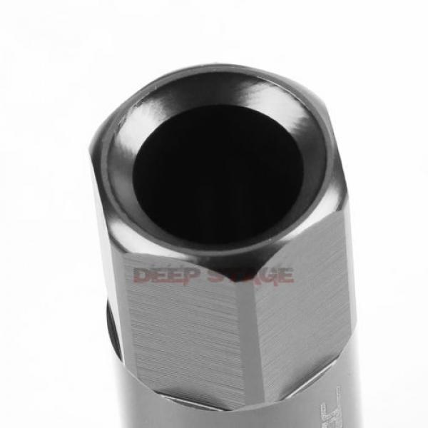FOR IS260 IS360 GS460 20 PCS M12 X 1.5 ALUMINUM 60MM LUG NUT+ADAPTER KEY SILVER #3 image