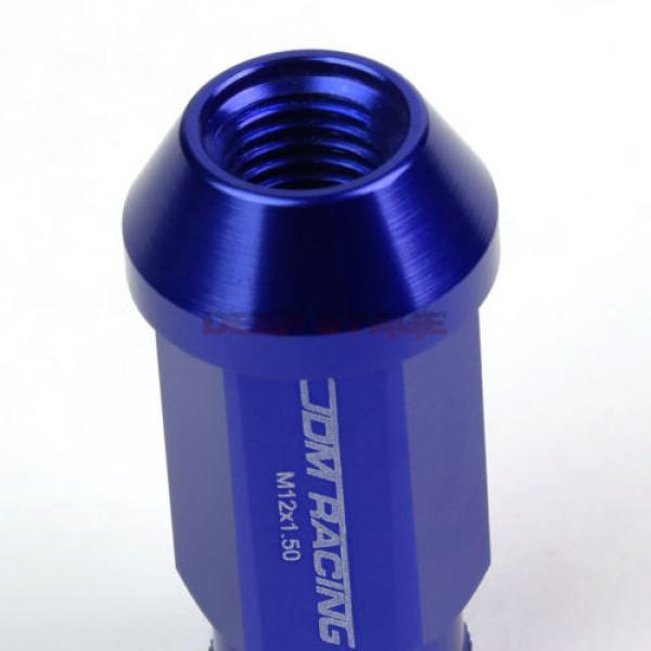 FOR IS250 IS350 GS460 20 PCS M12 X 1.5 ALUMINUM 50MM LUG NUT+ADAPTER KEY BLUE #4 image