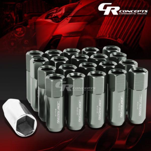 FOR DTS/STS/DEVILLE/CTS 20X EXTEND ACORN TUNER WHEEL LUG NUTS+LOCK+KEY GUNMATEL #1 image