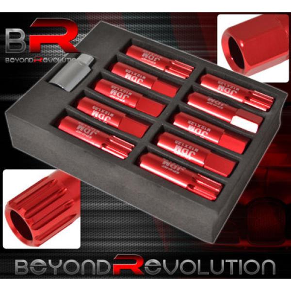 FOR CHEVY M12x1.25 LOCKING LUG NUTS DRIFTING HEAVY DUTY ALUMINUM 20PC SET RED #2 image
