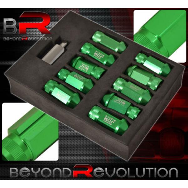 For Kia 12Mmx1.5 Locking Lug Nuts 20Pc Jdm Vip Extended Aluminum Anodized Green #2 image