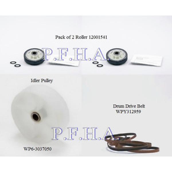 Dryer Belt WPY312959 &amp; (2) Support Roller 12001541 &amp; Pulley WP6-3037050 #1 image