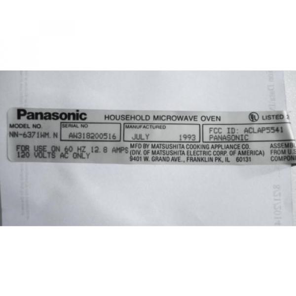 Panasonic Microwave Model NN-6371WM.N Turntable Support Roller Fits 14 1/8 Plate #2 image