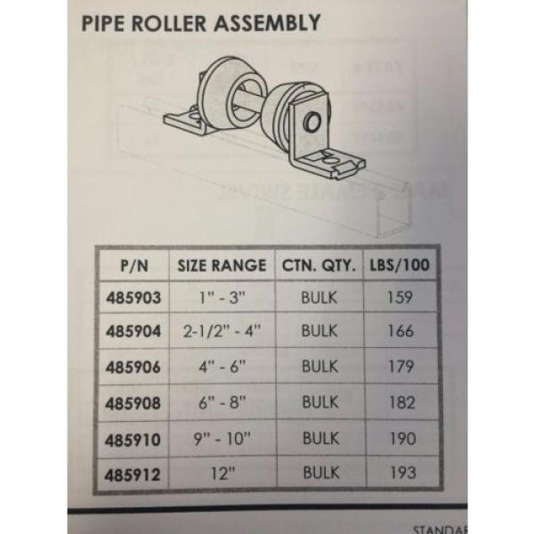 (485903) P2474 1&#034;- 3&#034; 2 Pipe Roller Supports for Unistrut /B-Line Channel Qty. 4 #2 image