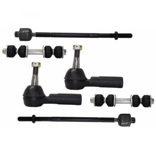 6 Pcs Kit Inner &amp; Outer Tie Rod Sway Bar for Cadillac Buick Pontiac Oldsmobile #2 image