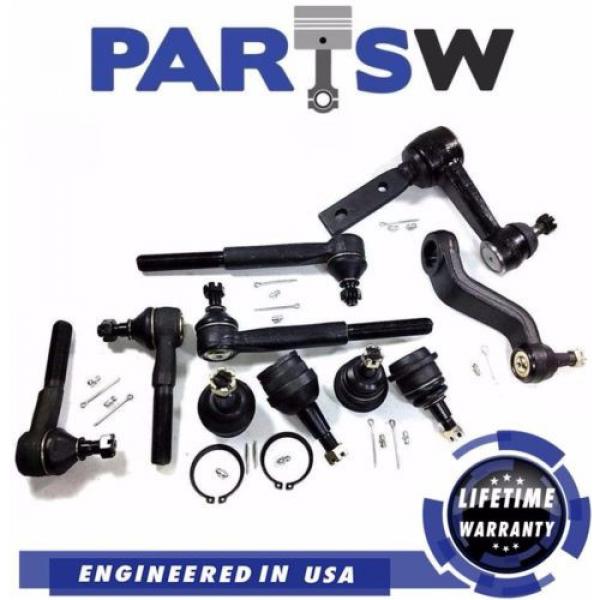 10 Piece Kit Tie Rod Ends Ball Joints Pitman and Idler Arms for Dodge Ram 1500 #1 image