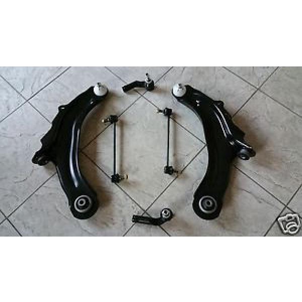 RENAULT SCENIC  03&gt;TWO FRONT LOWER WISHBONES ARMS/2 DROP LINKS/2 TRACK ROD ENDS #1 image