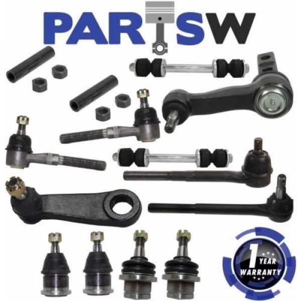 14pc Front Ball Joints Tie Rod Ends Pitman Idler Arm F-150 F-250 Expedition RWD #1 image