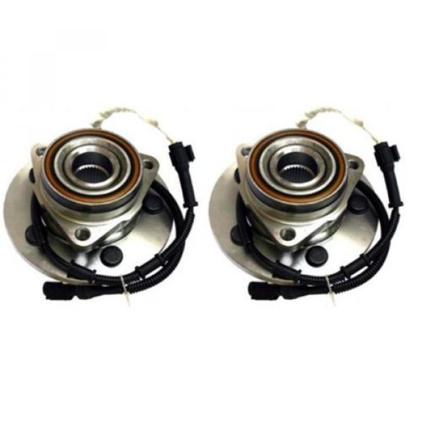 2 (Pair) New Front Wheel Hub &amp; Bearing Assembly Navigator Expedition 4WD ABS #1 image