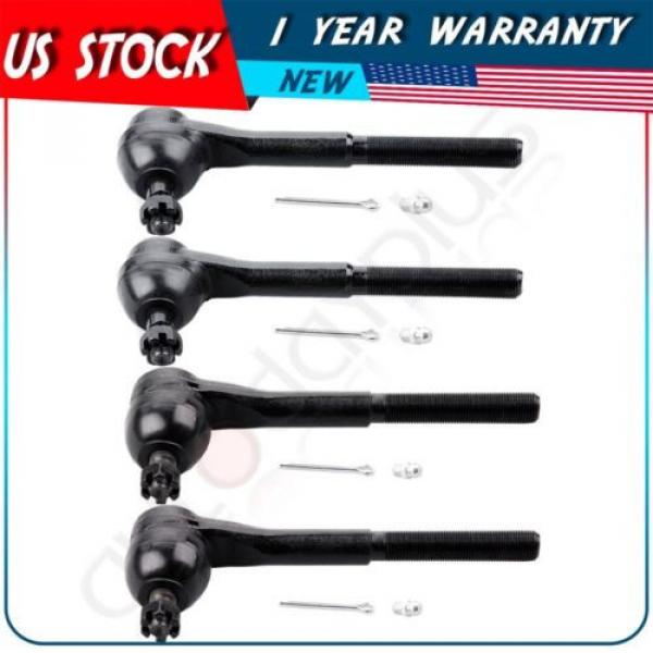4 Pcs Suspension Inner Outer Tie Rod Ends for 1967-1970 GMC C15/C1500 Pickup #1 image
