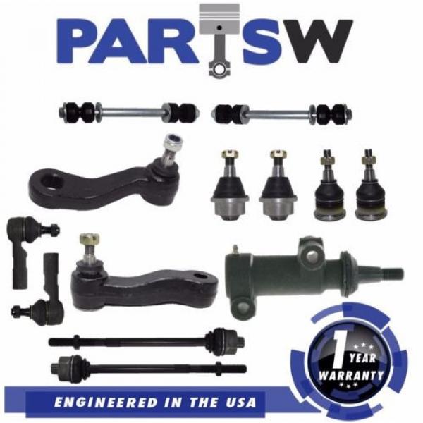 13 Piece New Ball Joint Tie Rod End Pitman &amp; Idler Arm Kit for Chevy GMC Hummer #1 image