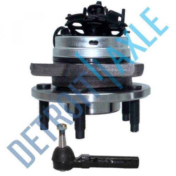 NEW 2 pc Kit - Front Wheel Hub and Bearing Assembly w/ ABS + Outer Tie Rod #1 image