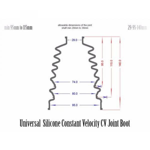 Universal High Quality Silicone Constant Velocity CV Joint Boot Drive Shaft sk01 #2 image