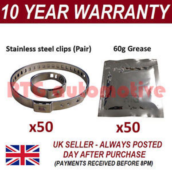 CV BOOT CLAMPS PAIR INNER &amp; OUTER x50 CV GREASE x50 GARAGE TRADE PACK KIT 2.50 #1 image