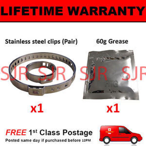 CV BOOT CLAMPS PAIR INNER OUTER x1 CV GREASE x1 UNIVERSAL FITS ALL CARS KIT 2.1 #1 image