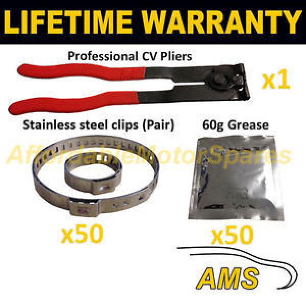 CV BOOT CLAMPS PAIR x50 CV GREASE x50 EAR PLIERS x1 GARAGE TRADE PACK KIT 4.50 #1 image